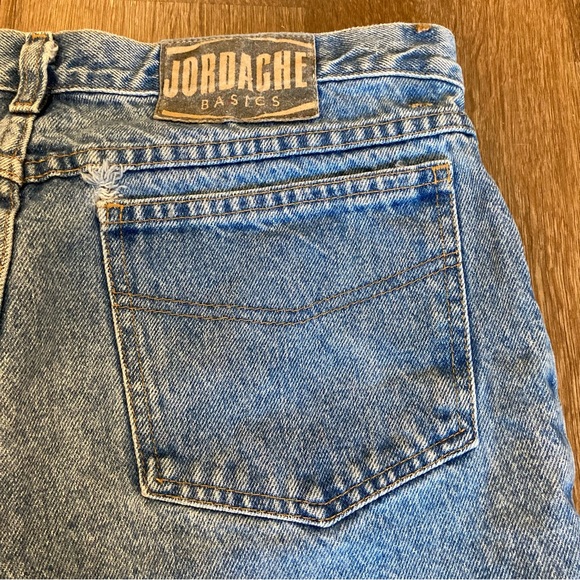 Vtg Jordache Jean Cutoff Shorts Denim High Rise Mismatched Lengths 8 - Picture 10 of 13